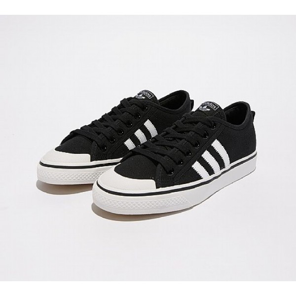 Günstig Adidas Nizza Damen Schwarz Leinenschuhe Online