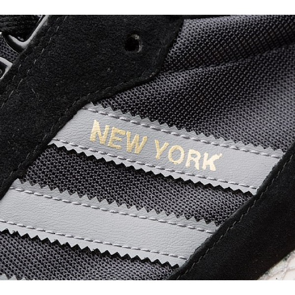 Neu Adidas New York Herren Schwarz Turnschuhe Outlet