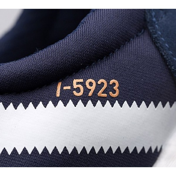Neu Adidas I-5923 Boost Runner Herren Navy Laufschuhe Verkauf