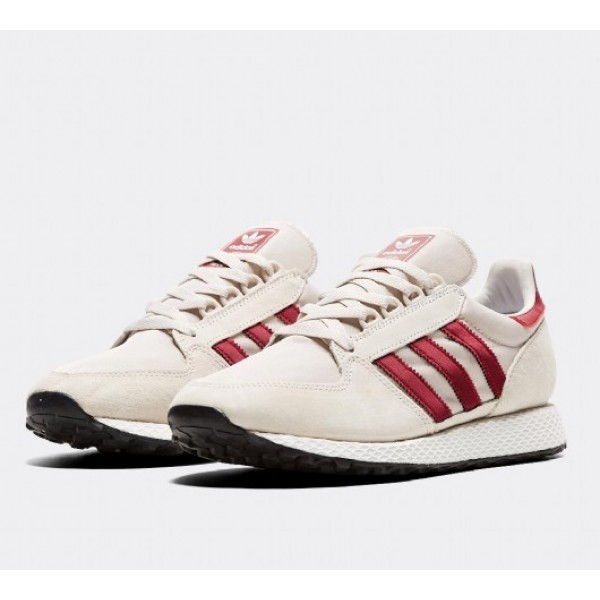 Neu Adidas Forest Grove Herren Beige Laufschuhe Auf Verkauf