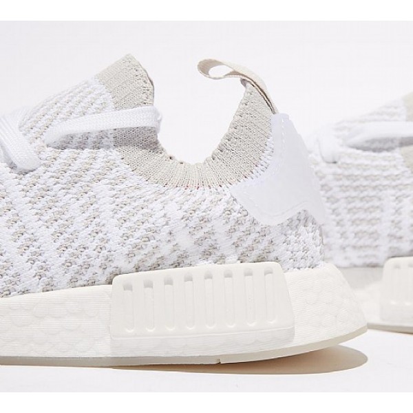 Neu Adidas NMD R1 STLT Primeknit Damen Weiß Laufschuhe Verkauf