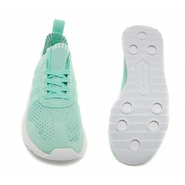Neu Adidas FLB Primeknit Damen Grün Laufschuhe Outlet