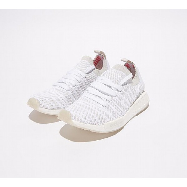 Neu Adidas NMD R1 STLT Primeknit Damen Weiß Laufschuhe Verkauf