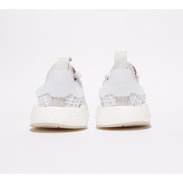 Neu Adidas NMD R1 STLT Primeknit Damen Weiß Laufschuhe Verkauf
