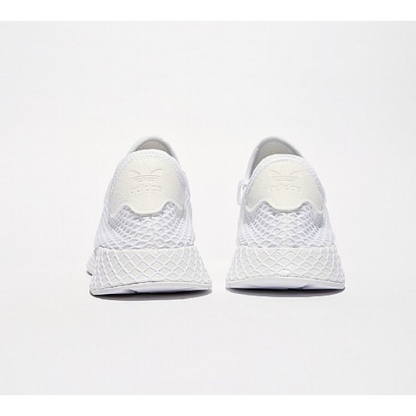 Neu Adidas Deerupt Runner Herren Weiß Laufschuhe Auslauf