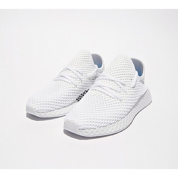 Neu Adidas Deerupt Runner Herren Weiß Laufschuhe Auslauf