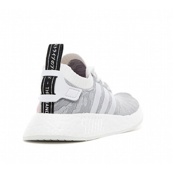 Billig Adidas NMD R2 Primeknit Damen Weiß Laufschuhe Auslauf