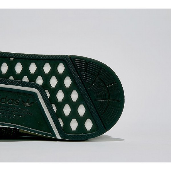 Billig Adidas NMD R1 Primeknit STLT Herren Olive Laufschuhe Auslauf