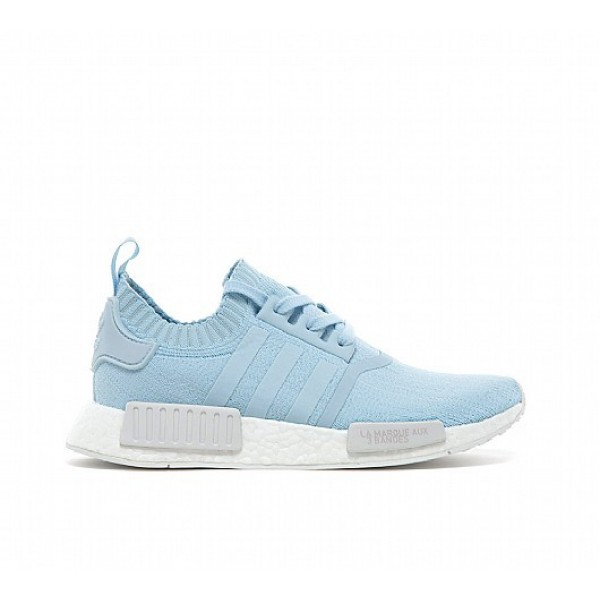 Billig Adidas NMD R1 Primeknit Damen Blau Laufschuhe Verkauf