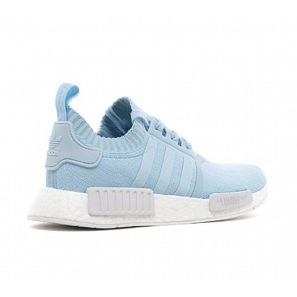 Billig Adidas NMD R1 Primeknit Damen Blau Laufschuhe Verkauf