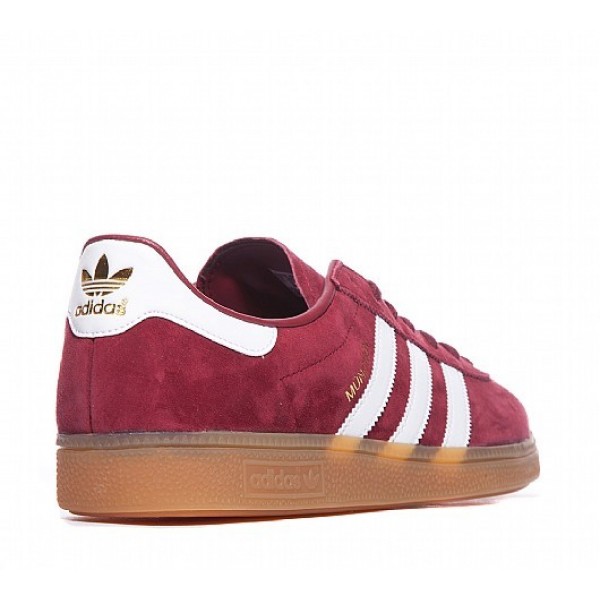 Billig Adidas Munchen Herren Rot Turnschuhe Auslauf