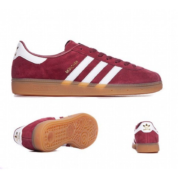 Billig Adidas Munchen Herren Rot Turnschuhe Auslau...