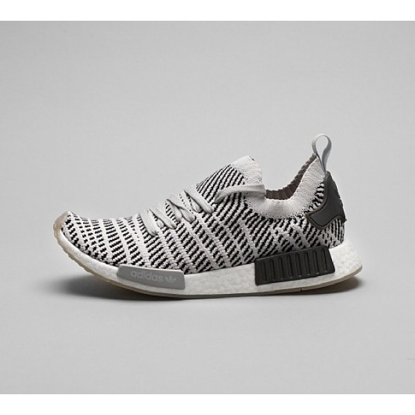 Billig Adidas NMD R1 STLT Primeknit Herren Grau La...