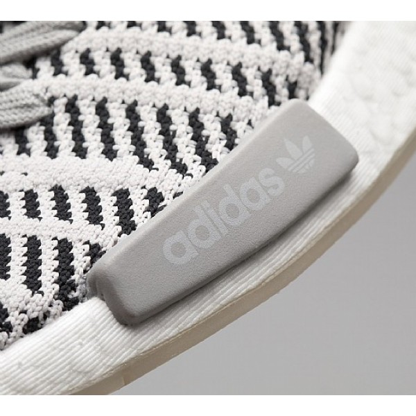 Billig Adidas NMD R1 STLT Primeknit Herren Grau Laufschuhe Outlet