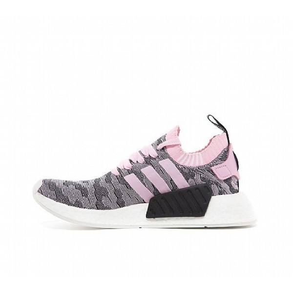 Billig Adidas NMD R2 Primeknit Damen Rosa Laufschuhe Auslauf