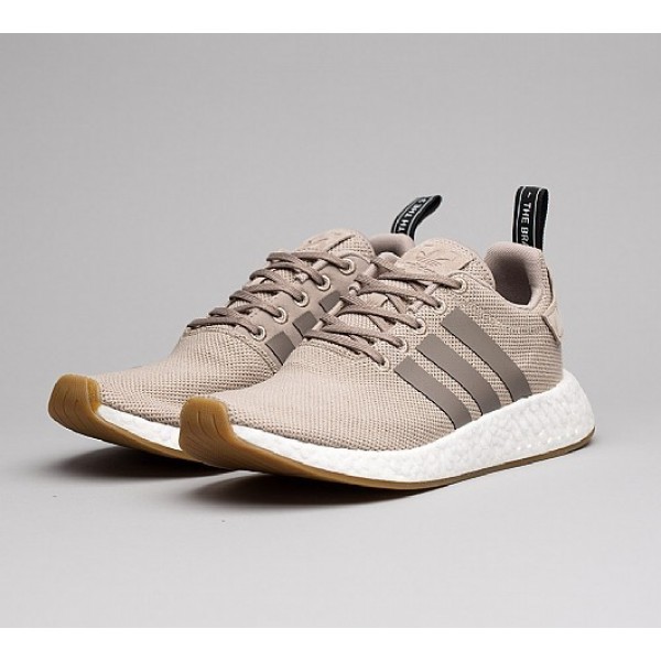 Billig Adidas NMD R2 Herren Khaki Laufschuhe Auf Verkauf
