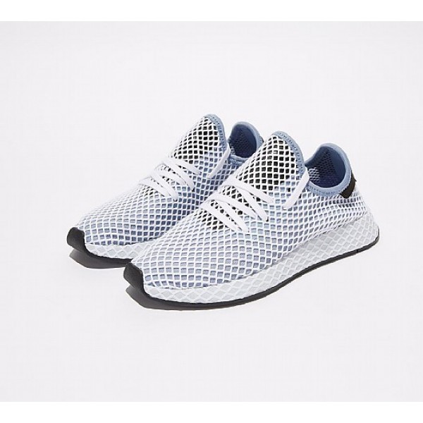 Billig Adidas Deerupt Runner Damen Blau Laufschuhe Outlet