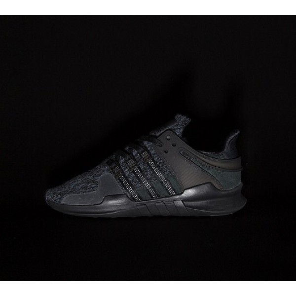 Billig Adidas EQT Support ADV Reflective Herren Schwarz Laufschuhe Outlet