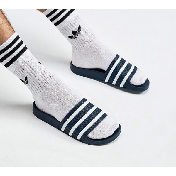 Günstig Adidas Adilette Herren Blau Sandalen Auf Verkauf