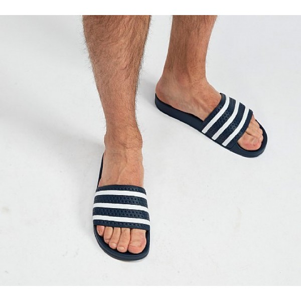 Günstig Adidas Adilette Herren Blau Sandalen Auf Verkauf