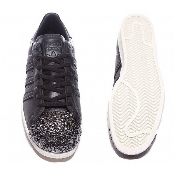 Billig Adidas Superstar 80's 3D Metal Shell Toe Herren Schwarz Turnschuhe Auslauf