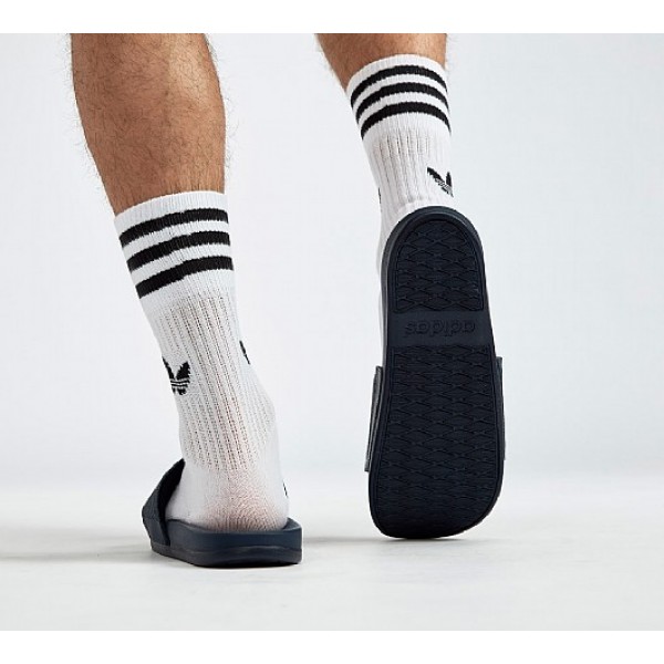 Billig Adidas Adilette Cloudfoams Herren Navy Sandalen Verkauf