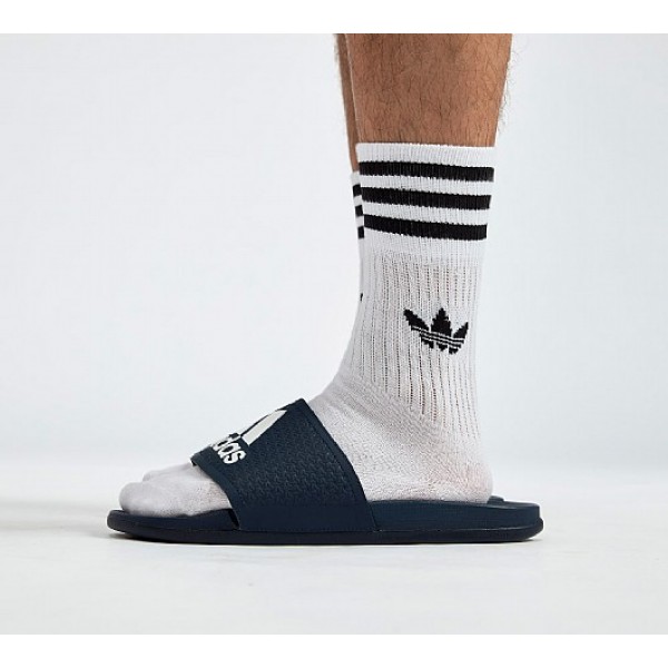 Billig Adidas Adilette Cloudfoams Herren Navy Sandalen Verkauf