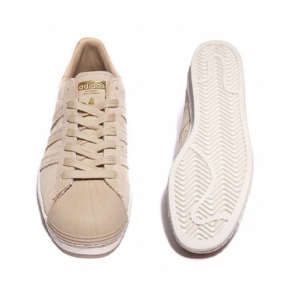 Neue Adidas Superstar 80s Damen Khaki Turnschuhe Verkauf