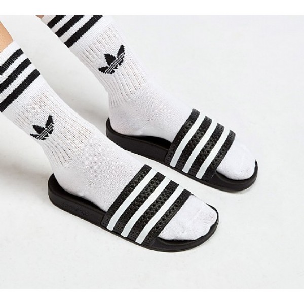 Stilvoll Adidas Adilette Damen Schwarz Sandalen Auf Verkauf