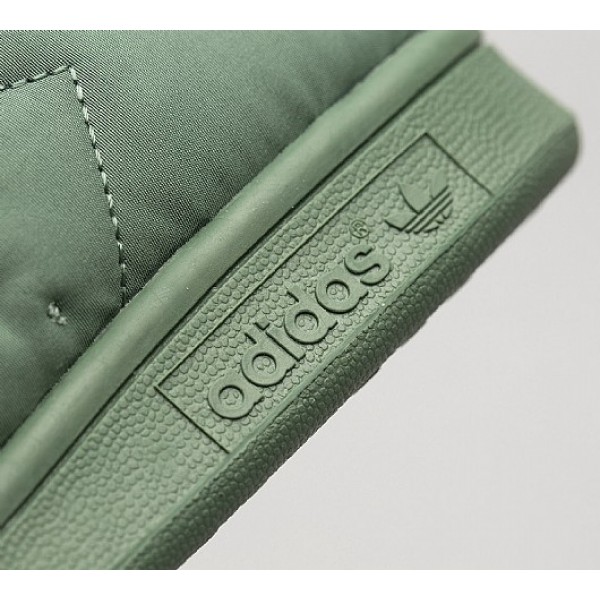 Neue Adidas Stan Smith Satin Damen Grün Laufschuhe Outlet
