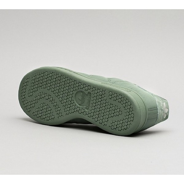 Neue Adidas Stan Smith Satin Damen Grün Laufschuhe Outlet