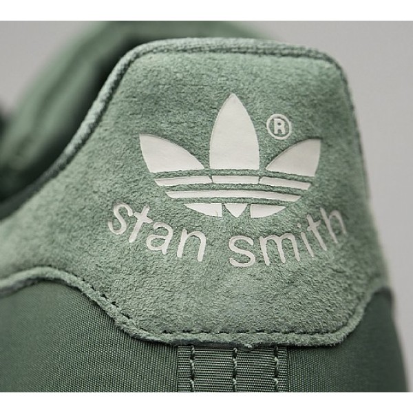 Neue Adidas Stan Smith Satin Damen Grün Laufschuhe Outlet
