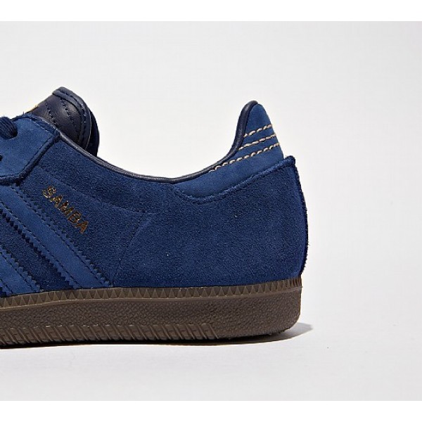 Neue Adidas Samba FB Herren Blau Turnschuhe Auslauf