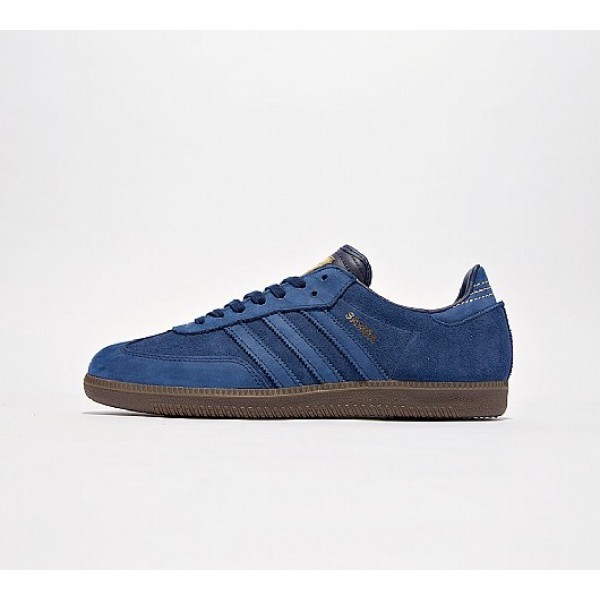 Neue Adidas Samba FB Herren Blau Turnschuhe Auslau...