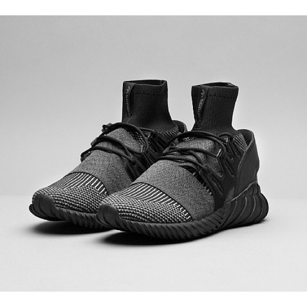 Stilvoll Adidas Tubular Doom Sock Primeknit Herren Schwarz Basketballschuhe Auslauf