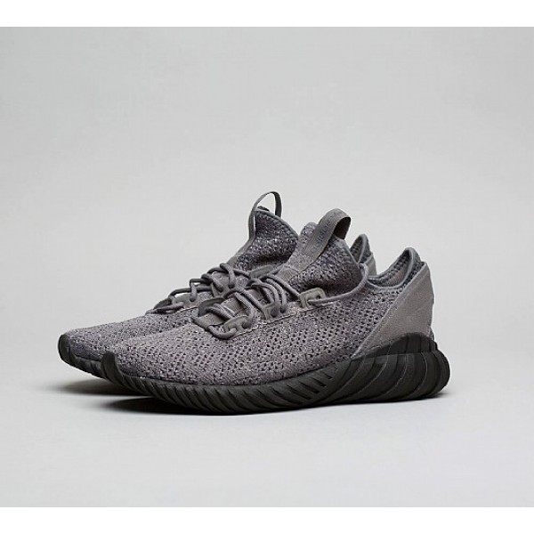 Stilvoll Adidas Tubular Doom Sock Primeknit Herren Grau Laufschuhe Verkauf