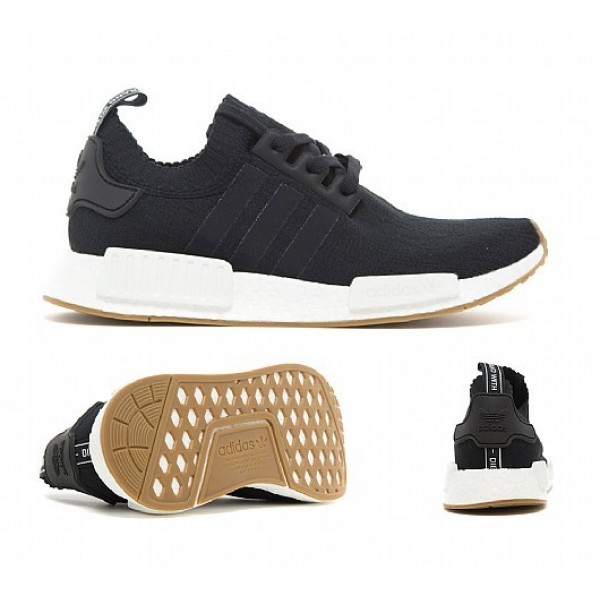 Neue Adidas NMD R1 Primeknit Herren Schwarz Laufsc...