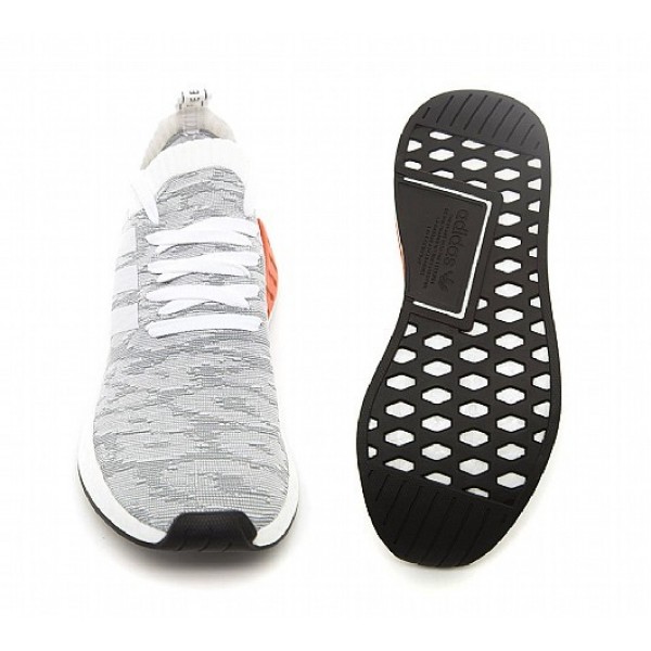 Neu Adidas NMD R2 Primeknit Herren Grau Laufschuhe Online Bestellen