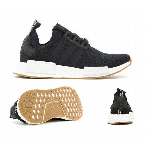 Neue Adidas NMD R1 Primeknit Damen Schwarz Laufsch...