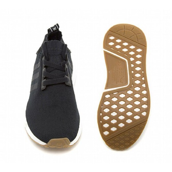 Neue Adidas NMD R1 Primeknit Damen Schwarz Laufschuhe Auslauf