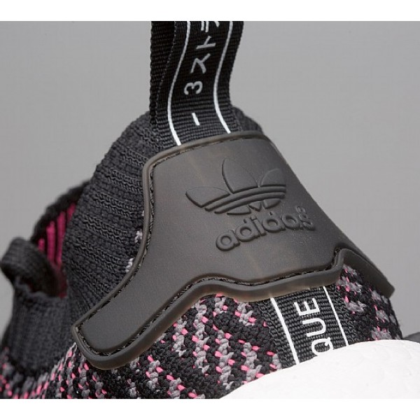 Stilvoll Adidas NMD R1 STLT Primeknit Damen Schwarz Laufschuhe Verkauf