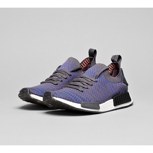 Stilvoll Adidas NMD R1 Primeknit STLT Herren Blau Laufschuhe Outlet