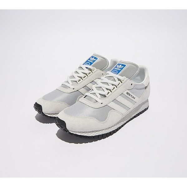 Stilvoll Adidas New York Herren Grau Turnschuhe Auslauf