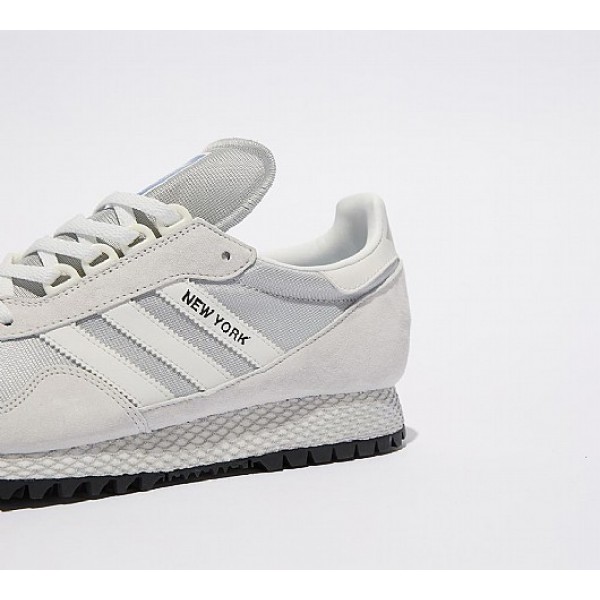 Stilvoll Adidas New York Herren Grau Turnschuhe Auslauf