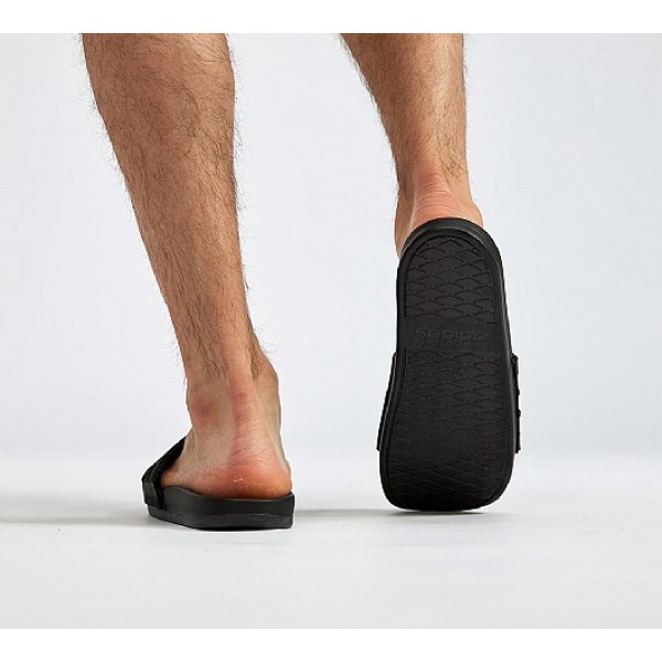 Neue Adidas Adilette Cloudfoam Pluss Herren Schwarz Sandalen Verkauf