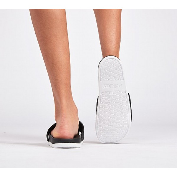 Neue Adidas Adilette Cloudfoam Pluss Damen Schwarz Sandalen Online