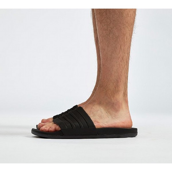 Neue Adidas Adilette Cloudfoam Pluss Herren Schwarz Sandalen Verkauf