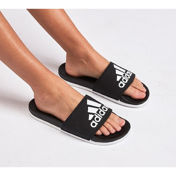 Neue Adidas Adilette Cloudfoam Pluss Damen Schwarz...
