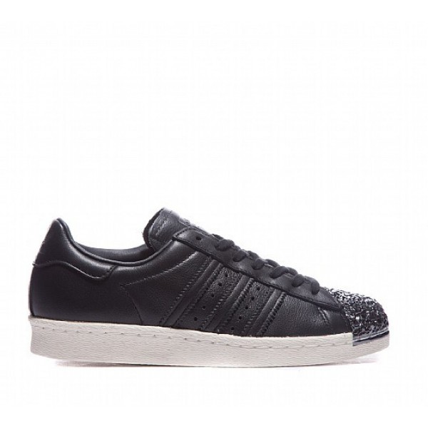 Neue Adidas 80's 3D Metal Shell Toe Damen Schwarz Turnschuhe Verkauf