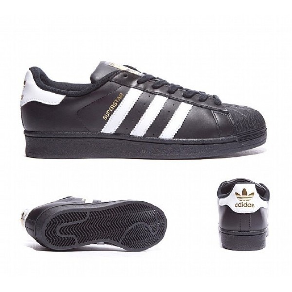 Neu Adidas Superstar Foundation Herren Schwarz Tur...